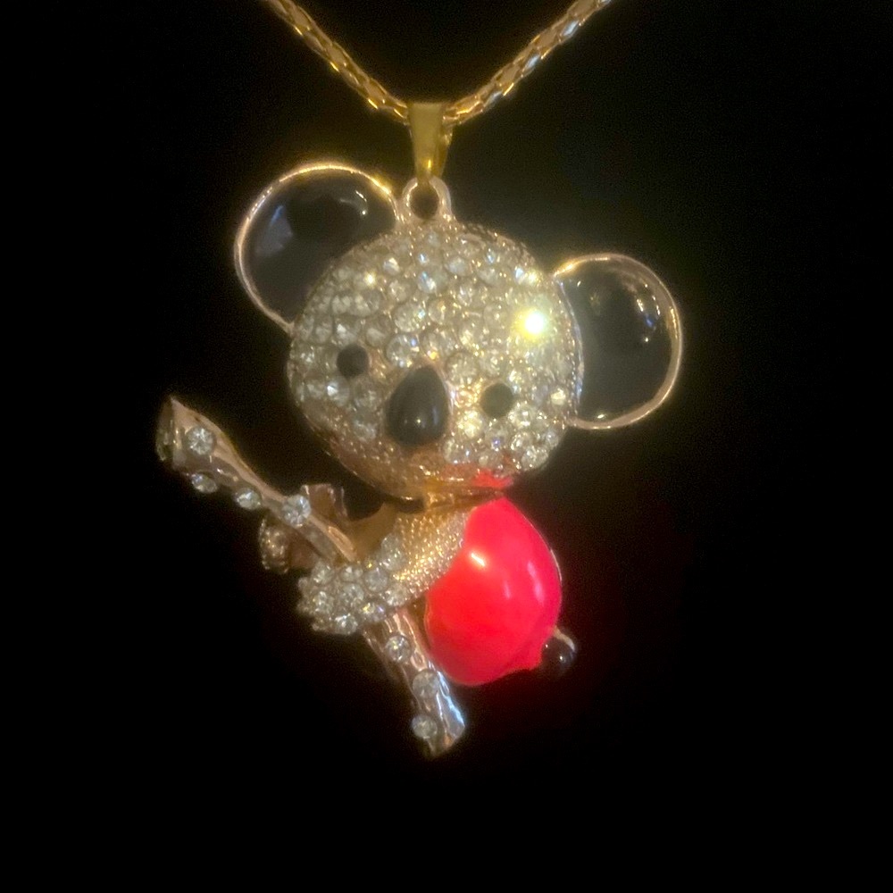 NWT Betsey Johnson Koala Bear Necklace\Keychain\Purse Charm